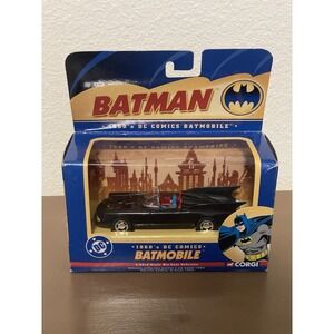 Corgi Batmobile Diecast 1960s DC Comics 1:43 Black New 77301 Retro Toy Vehicle